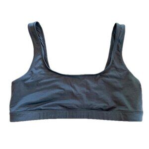 Skims Small Swim Scoop Tank Bikini Top Onyx Black NWT Beach Vacation Swimwear